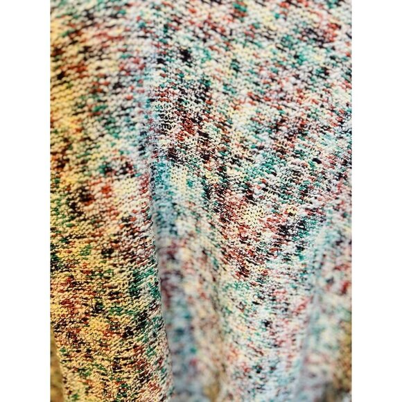 Lou & Grey Marled V-Neck Sweater Small Short Dolman Sleeve Confetti Oversized - Picture 5 of 9